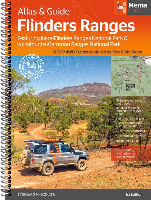 A Product Overview of the Brand NEW Flinders Ranges Atlas & Guide (First Edition) from Hema Maps - Hema Maps Online Shop