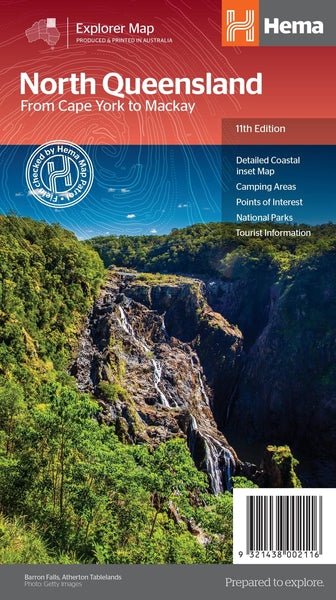 A Product Overview of the North Queensland Map (11th Edition) from Hema Maps - Hema Maps Online Shop