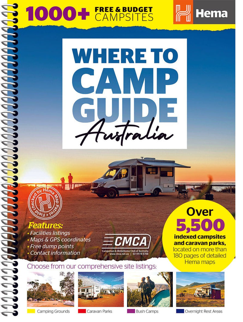 A Product Overview of the Where to Camp Guide from Hema Maps - Hema Maps Online Shop