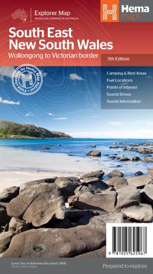 Product Overview- South East New South Wales Map (5th Edition) - Hema Maps Online Shop