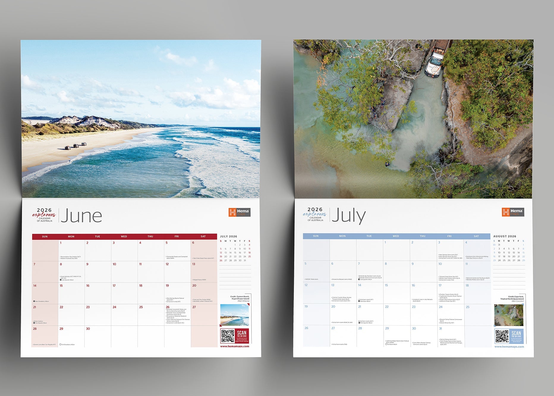 2026 Hema Maps Explorer Calendar