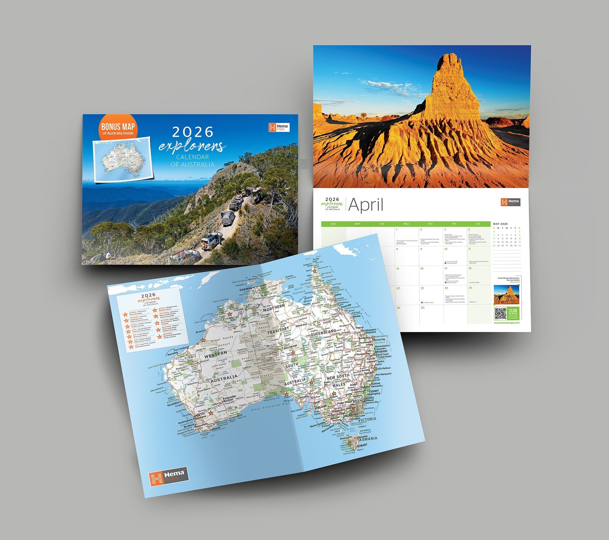 2026 Hema Maps Explorer Calendar - 14. Merchandise & Product Display - Hema Maps Online Shop