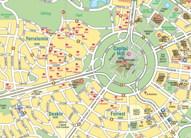Canberra & Region Map - 07. City Maps - Hema Maps Online Shop