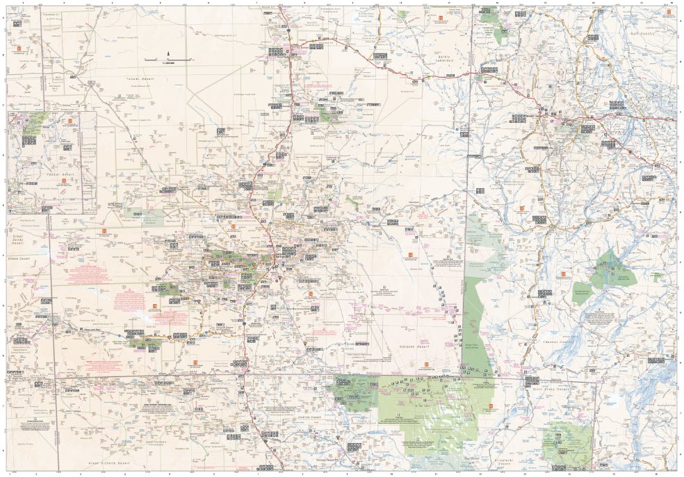 Central Australia Wall Map - 09. Australian Wall Maps - Hema Maps Online Shop