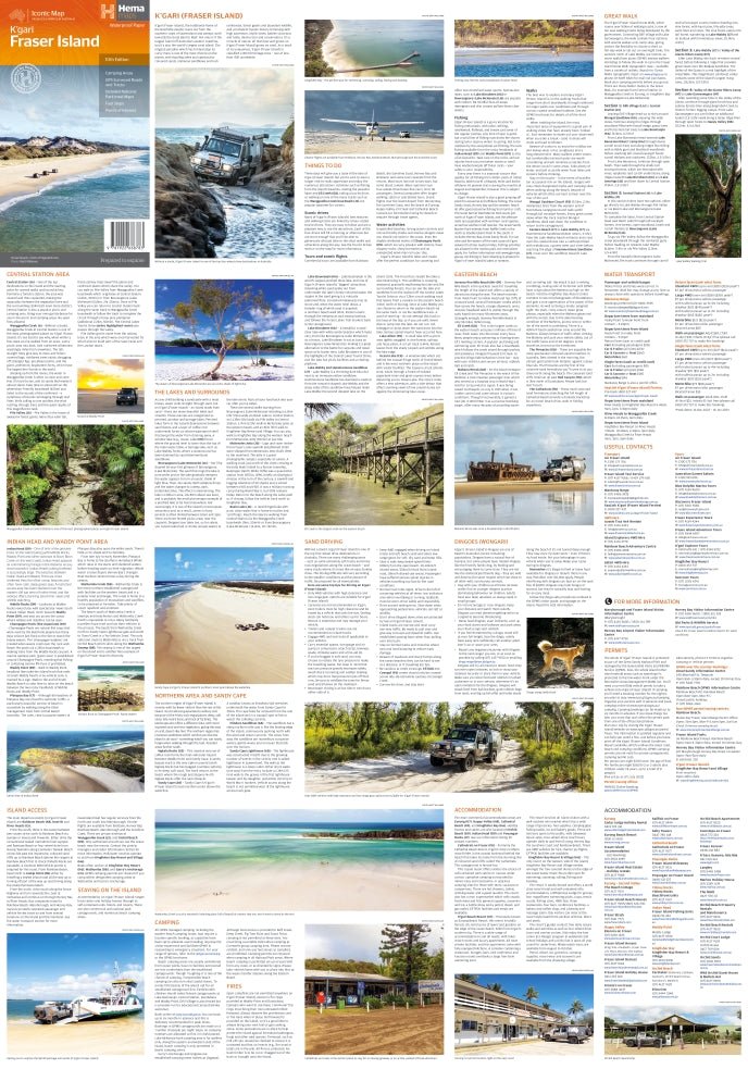 Fraser Island (K'gari) Map - Paper (Factory Second) - 05. Regional Maps - Hema Maps Online Shop