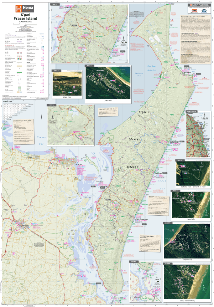 Fraser Island Wall Map