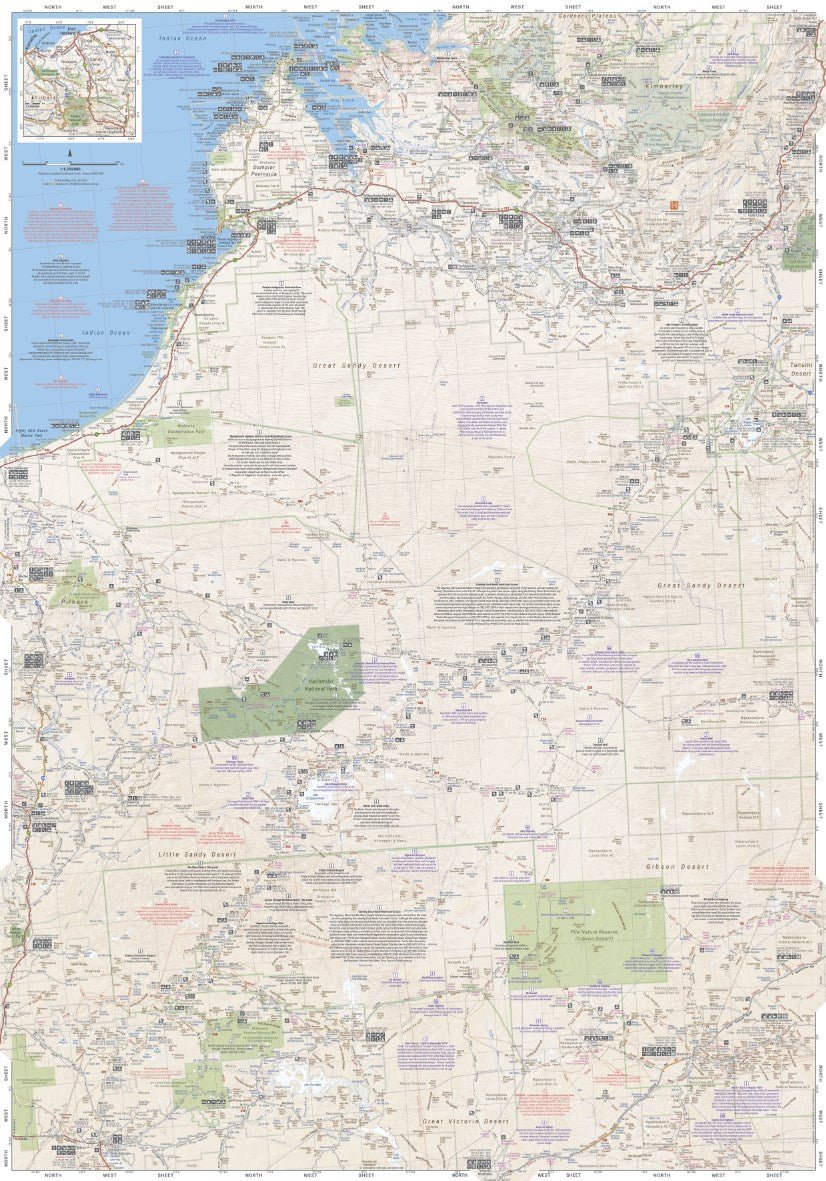 Great Desert Tracks Western Sheet - 05. Regional Maps - Hema Maps Online Shop