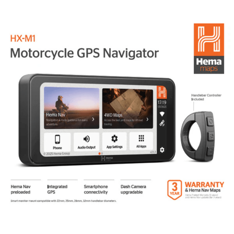 Hema Maps Motorbike GPS Smart Navigator - Hema HX-2 GPS Navigator - Hema Maps
