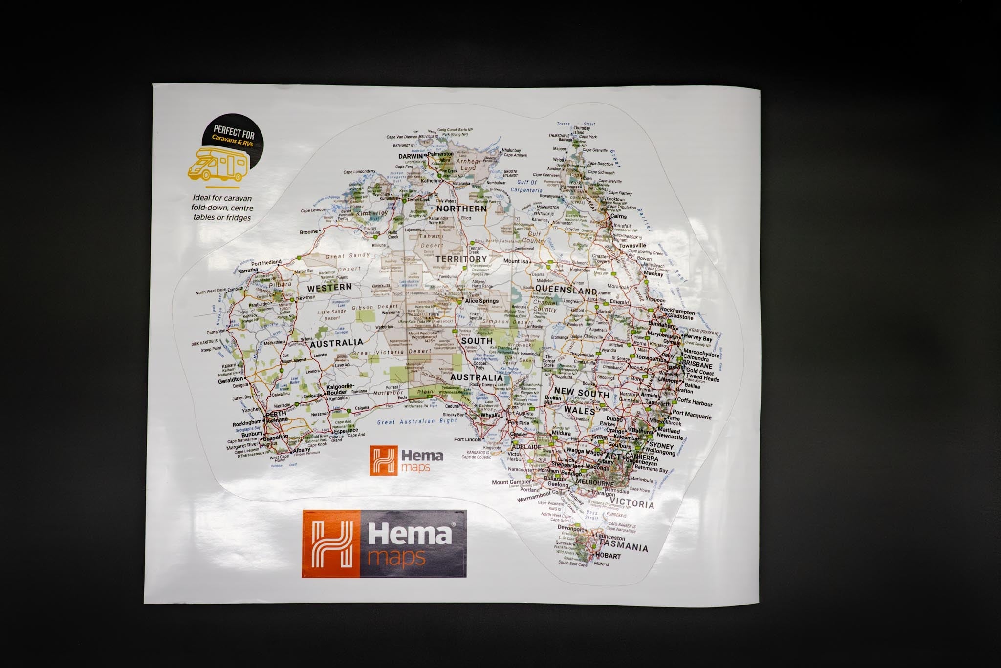 Hema Sticker Map (440mm x 370mm) - 14. Merchandise & Product Display - Hema Maps Online Shop