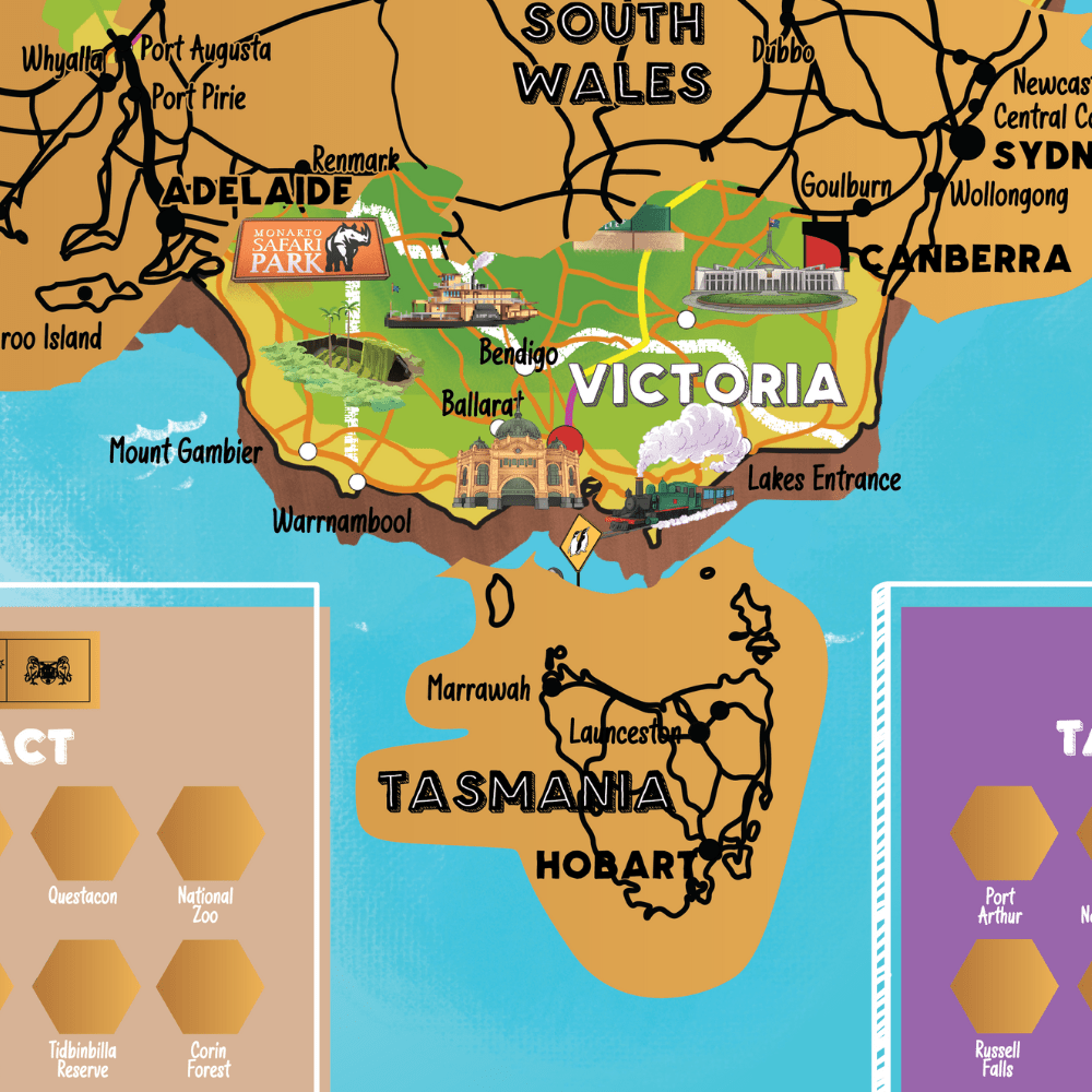 Little Explorer's Australia Scratch Off Map - 03. Other Guidebooks - Hema Maps