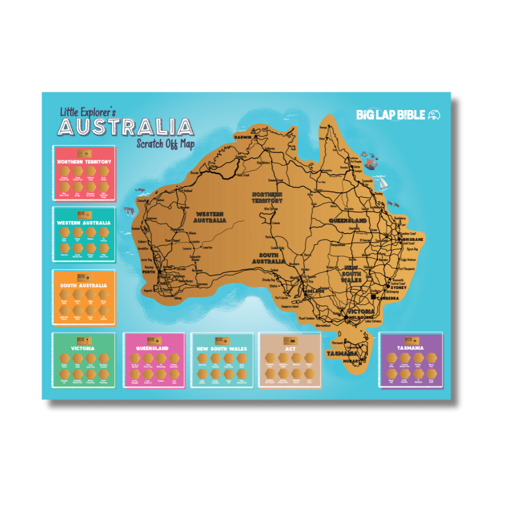 Little Explorer's Australia Scratch Off Map - 03. Other Guidebooks - Hema Maps