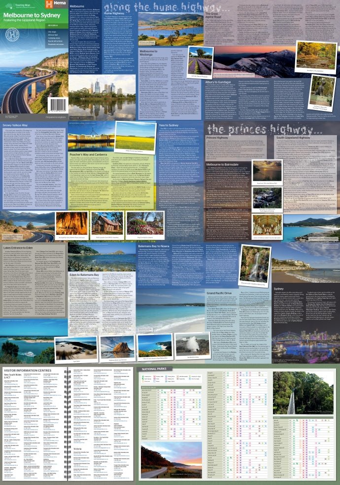 Melbourne to Sydney Map - 05. Regional Maps - Hema Maps