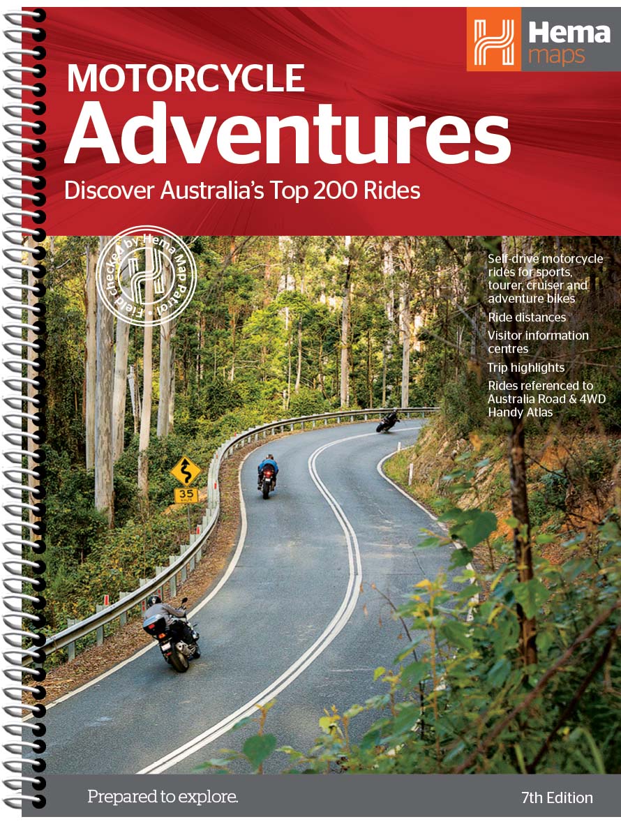 Motorcycle Adventures Top 200 Rides - 02. Hema Atlas & Guides - Hema Maps Online Shop