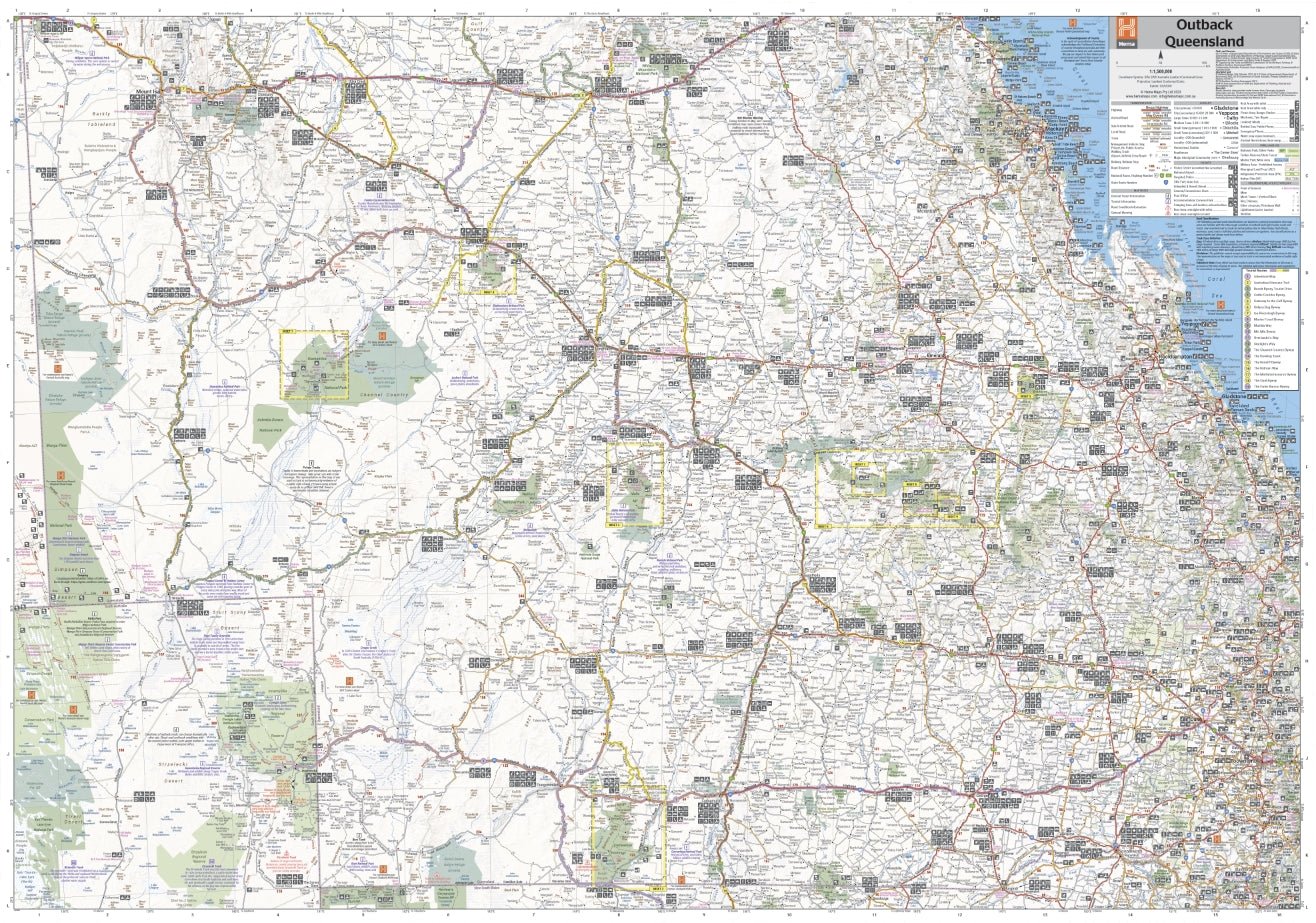 Outback Queensland Map - 05. Regional Maps - Hema Maps Online Shop
