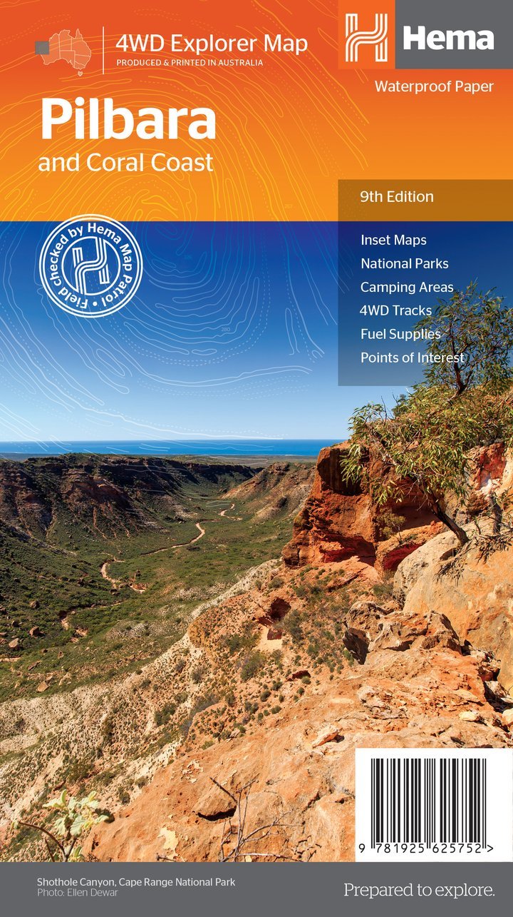 Pilbara & Coral Coast Map - 05. Regional Maps - Hema Maps Online Shop