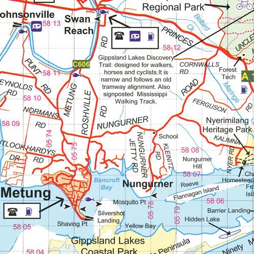 Snowy River - McKillops Bridge - Lakes Entrance Adventure Map - 13. Other Maps - Hema Maps Online Shop