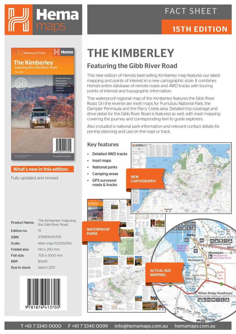 The Kimberley Map - 05. Regional Maps - Hema Maps Online Shop