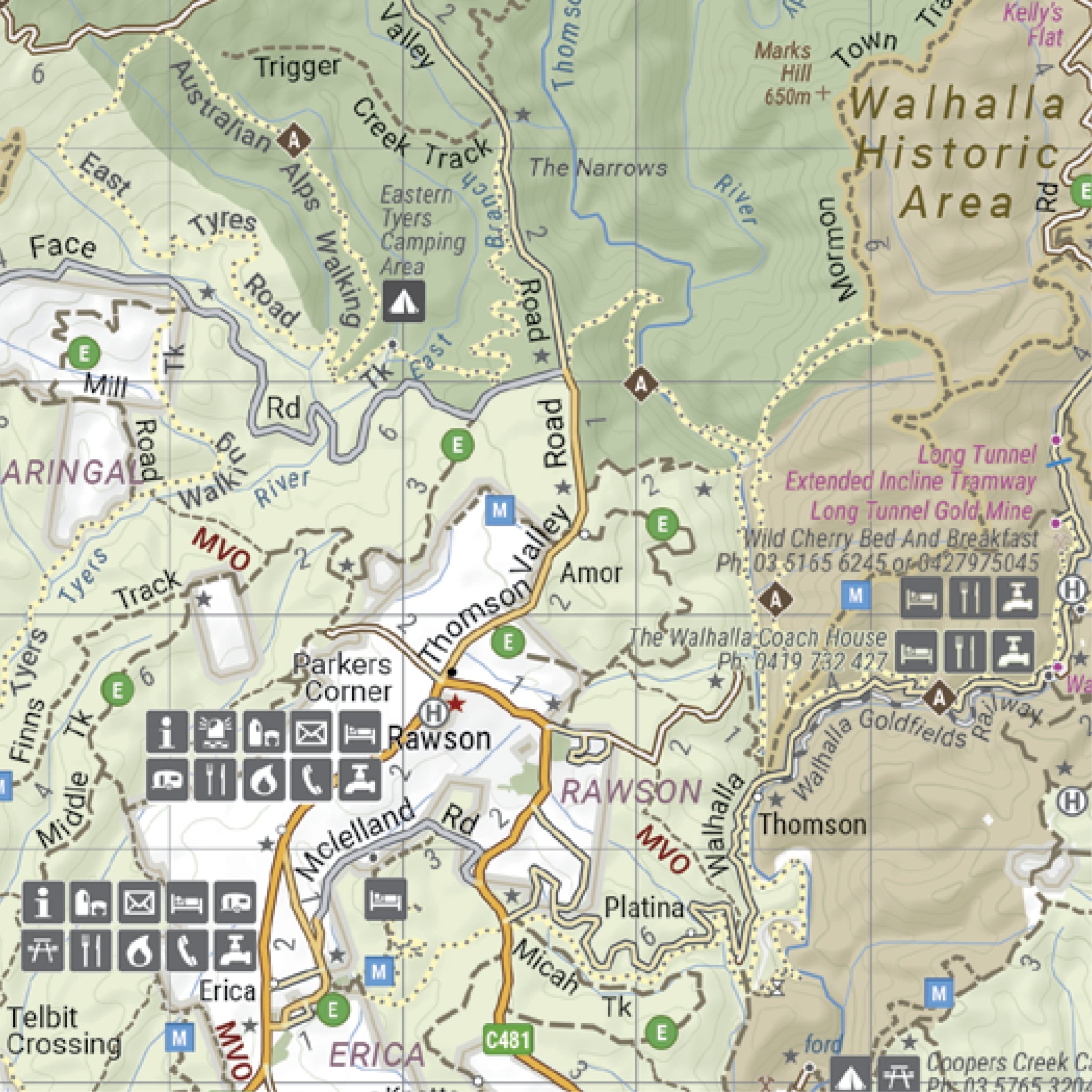 The Victorian High Country - South Western Map - 05. Regional Maps - Hema Maps Online Shop