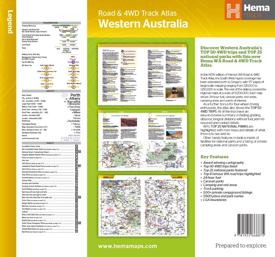 Western Australia Road & 4WD Track Atlas - 02. Hema Atlas & Guides - Hema Maps Online Shop