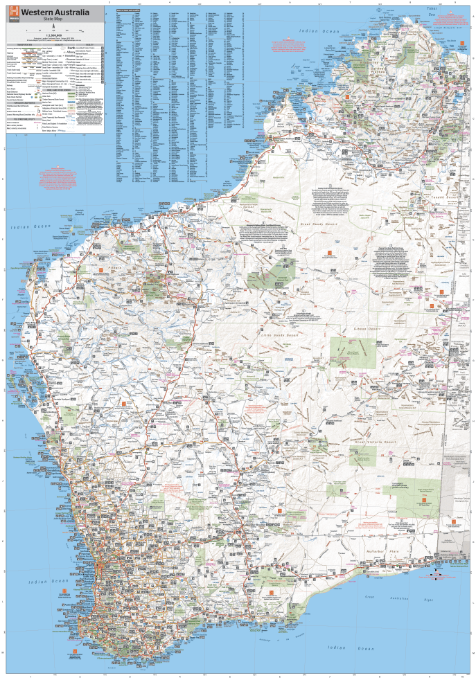 Western Australia State Wall Maps - 09. Australian Wall Maps - Hema Maps Online Shop