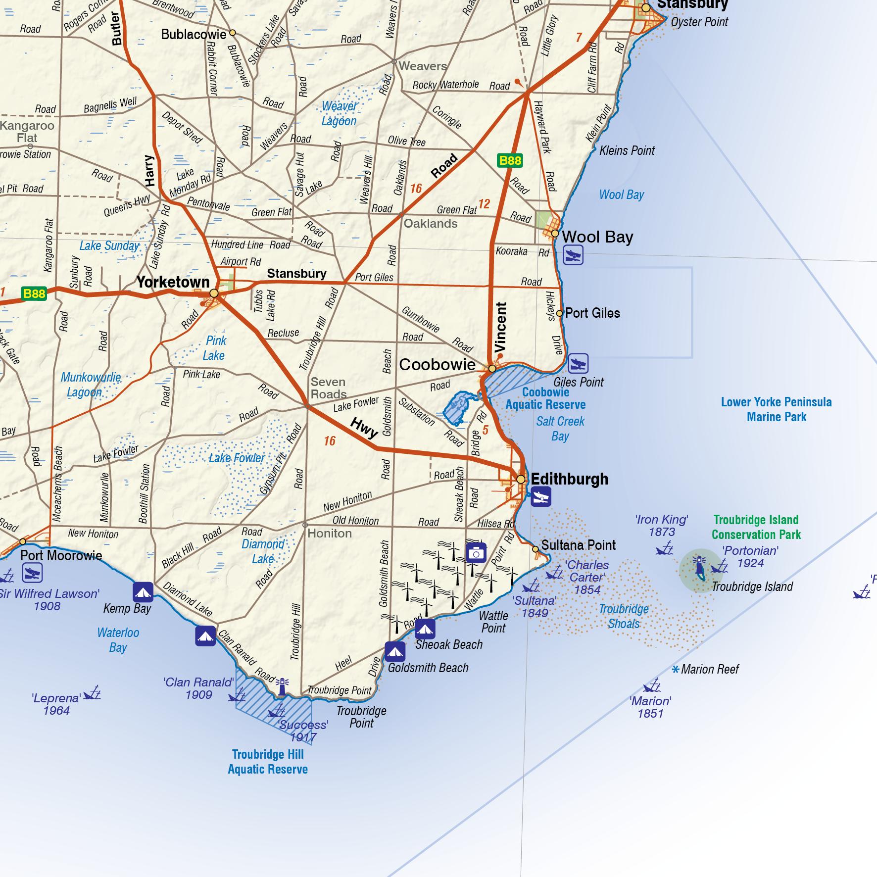 Yorke Peninsula & Copper Coast Map - 13. Other Maps - Hema Maps
