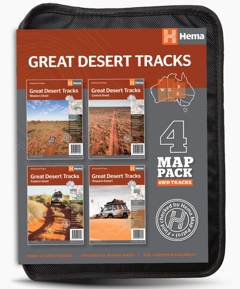 A Product Overview of the Great Desert Tracks Map Pack from Hema Maps