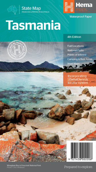 Product Overview of the NEW Tasmania State Map (Fourth Edition) from Hema Maps