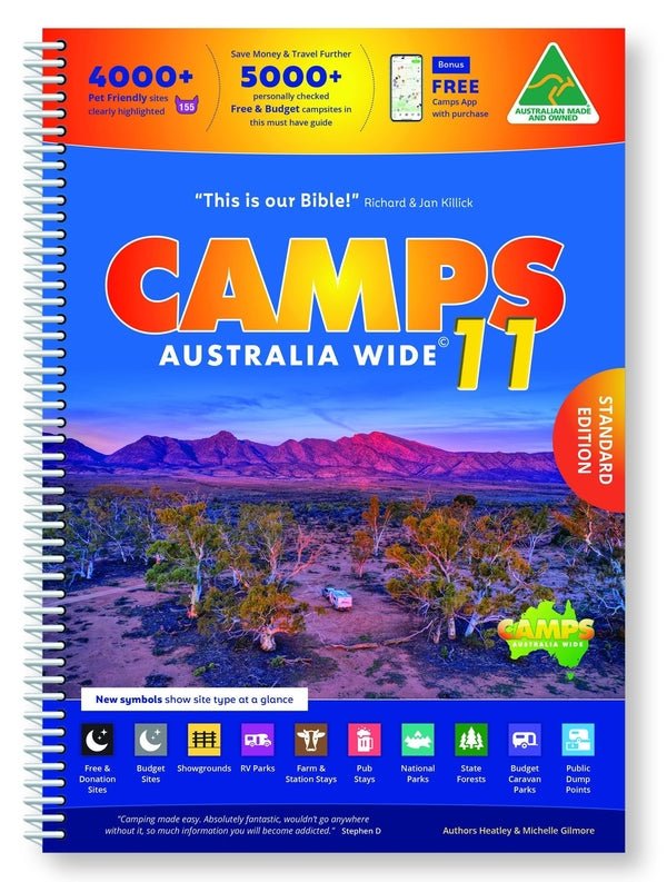 A Product Overview of the Brand NEW Camps 11 (A4 Spiral Bound) Guide Available on the Hema Maps Store - Hema Maps Online Shop