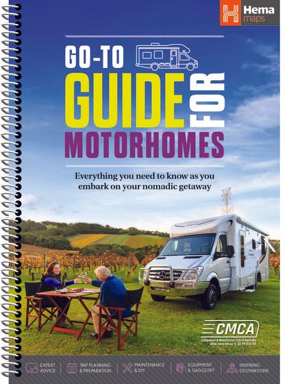 A Product Overview of the Brand NEW Go-To Guide for Motorhomes (First Edition) from Hema Maps - March 2021 - Hema Maps Online Shop