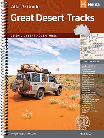 A Product Overview of the Great Desert Tracks Atlas & Guide (5th Edition) from Hema Maps - Hema Maps Online Shop