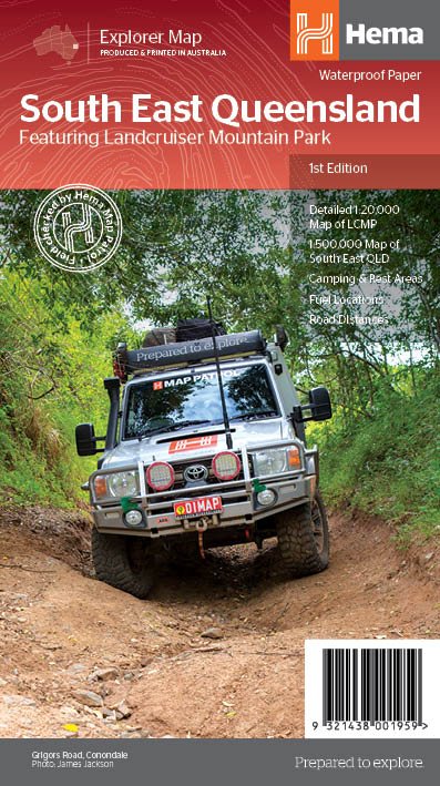 A Product Overview of the South East Queensland Featuring Landcruiser Mountain Park Map (1st Edition) - Hema Maps Online Shop