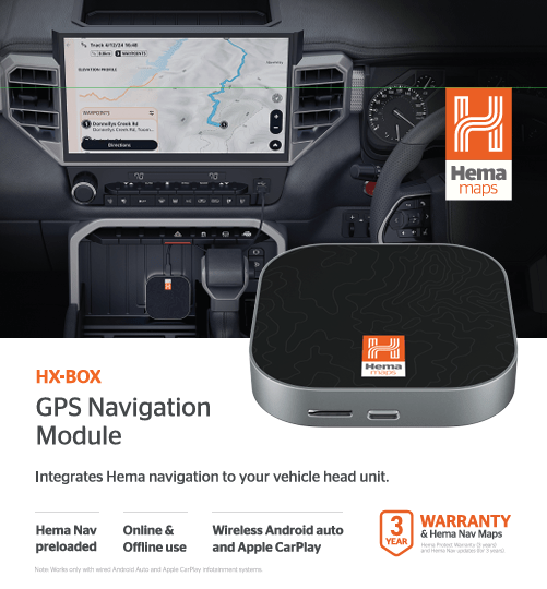 HX-BOX: Available now! GPS Nav to transform your infotainment screen - Hema Maps Online Shop
