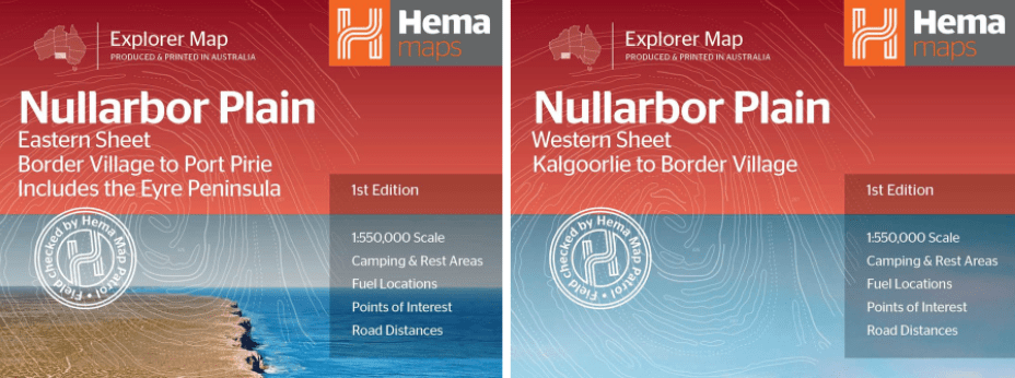 Product Overview - Hema’s Nullarbor Plain Map Series (1st Edition) - Hema Maps Online Shop