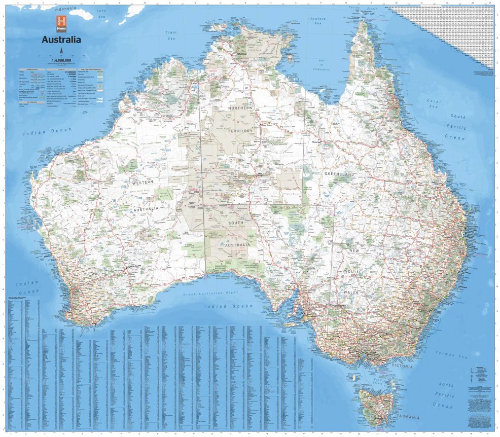 Australia Wall Maps - Hema Maps