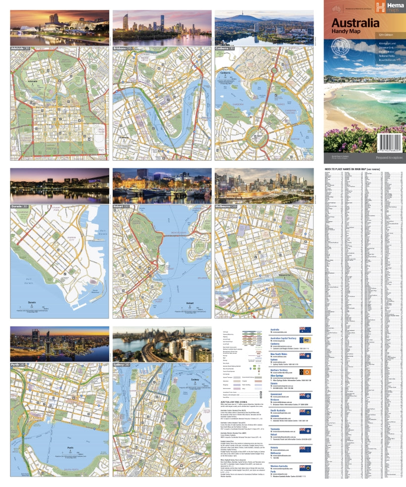 Camps Australia - 13th Edition A4 Size plus free Australia Handy Map