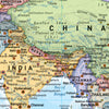 World Political Pacific Centred Wall Map