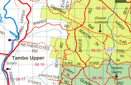Bairnsdale - Dargo - Omeo Map