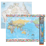 2 in 1 Twin Pack - Australia and World Wall Maps - 09. Australian Wall Maps - Hema Maps Online Shop