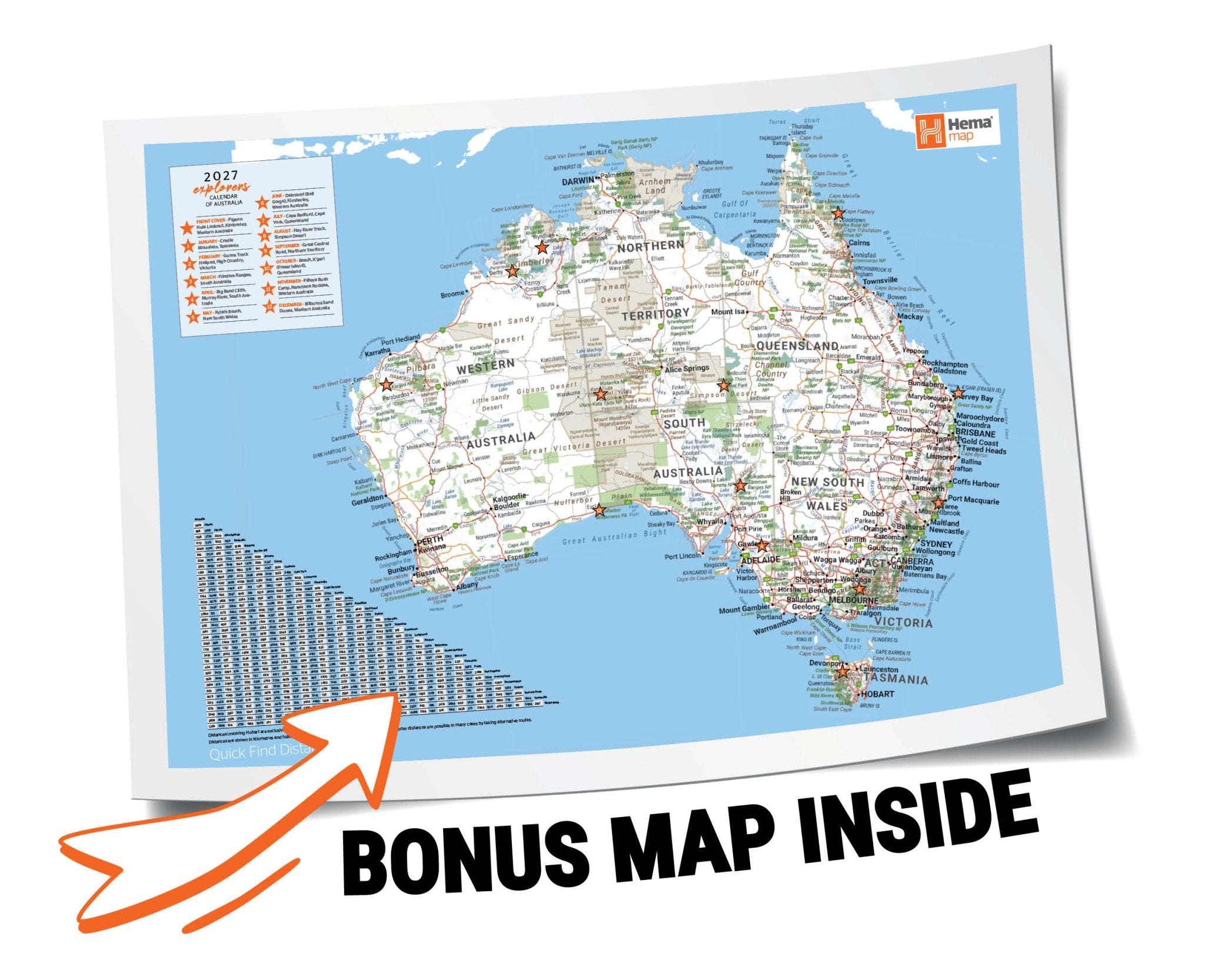2027 Hema Maps Explorers Calendar of Australia - 14. Merchandise & Product Display - Hema Maps