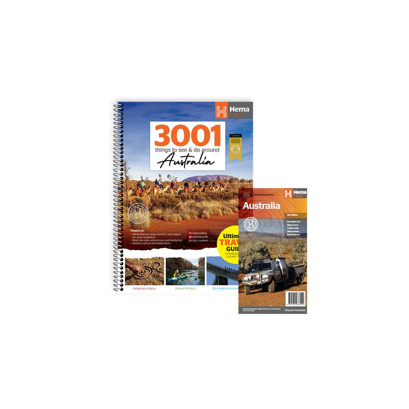 3001 Things to See and Do in Australia with bonus Australia Large Map - 04. Bundles & Packs - Hema Maps Online Shop