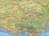 Australia Road and Terrain Wall Map