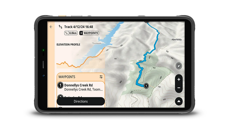 HX-Z8 Alpine 8-Inch XL Rugged Portable Smart Navigator Including Hema Nav