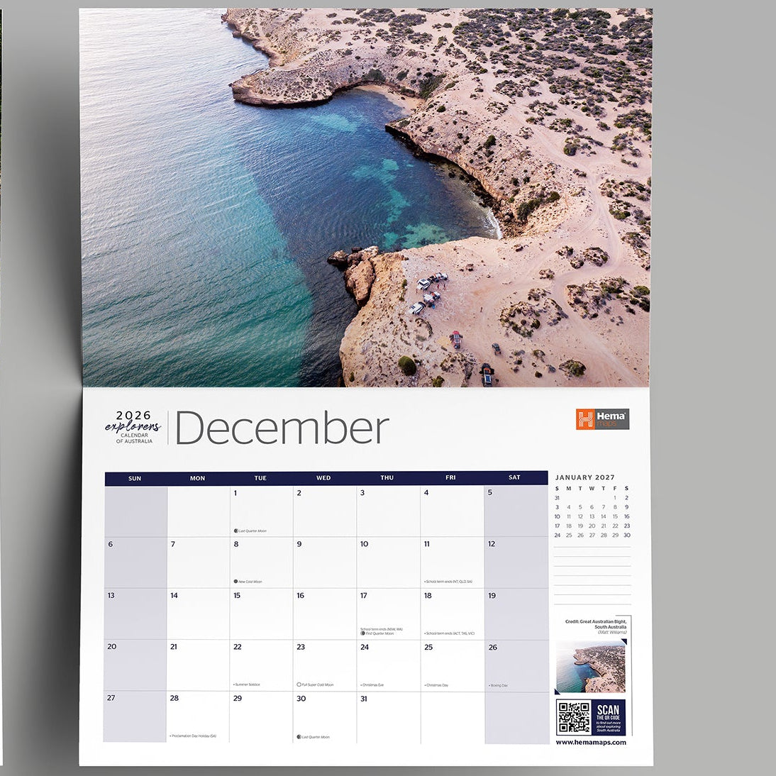2026 Hema Maps Explorer Calendar