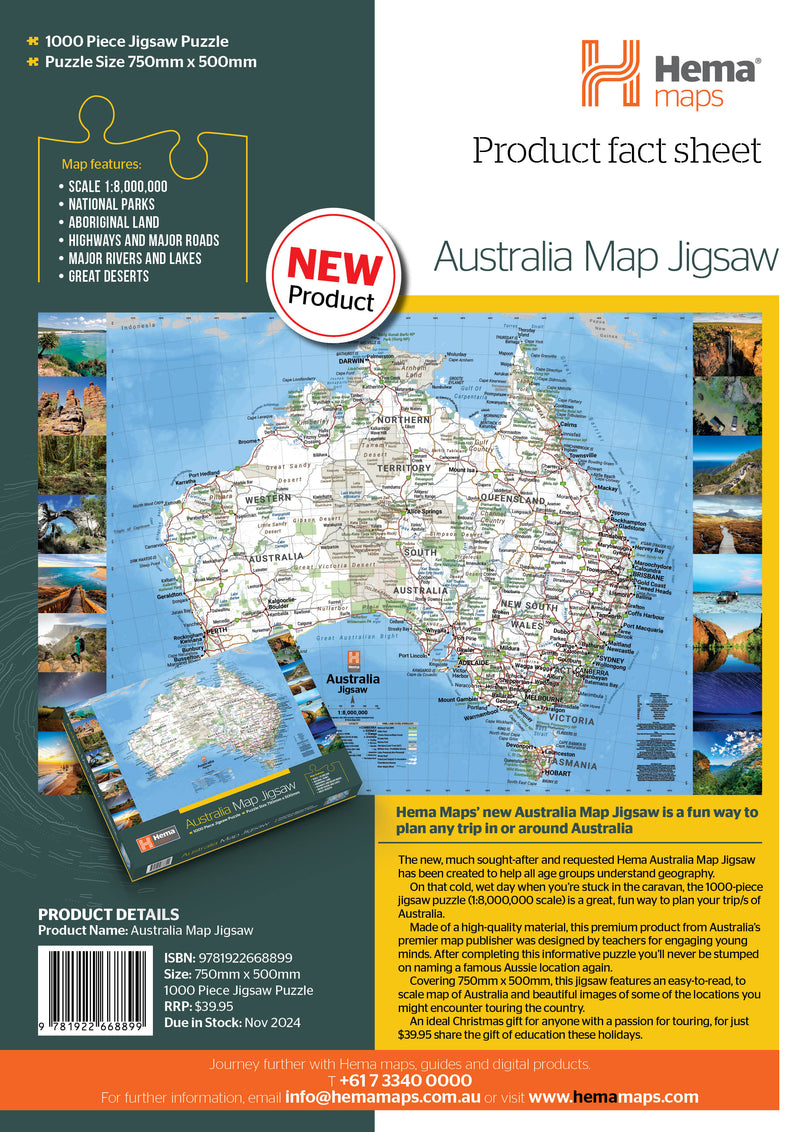 Hema's Australia Map Jigsaw