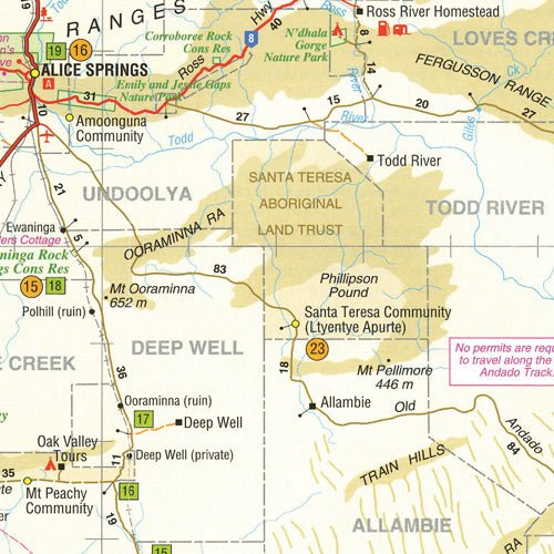 Alice Springs to Oodnadatta - 13. Other Maps - Hema Maps