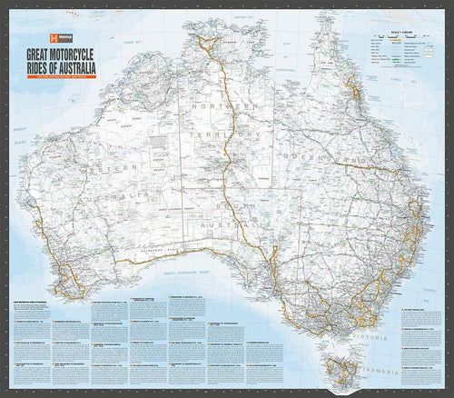 Australia Motorcycle Atlas + 200 Top Rides - 02. Hema Atlas & Guides - Hema Maps Online Shop
