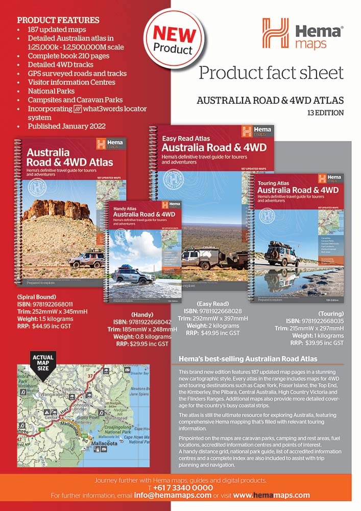 Australia Road & 4WD Atlas (Spiral Bound) - 252 x 345mm - 02. Hema Atlas & Guides - Hema Maps Online Shop