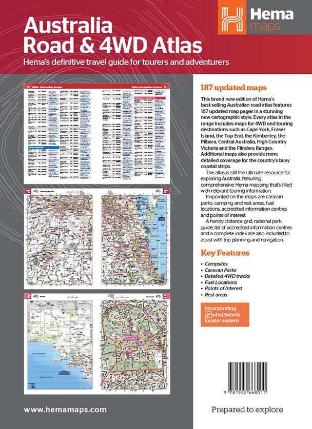 Australia Road & 4WD Atlas (Spiral Bound) - 252 x 345mm - 02. Hema Atlas & Guides - Hema Maps Online Shop