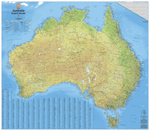 Australia Road and Terrain Wall Map - 09. Australian Wall Maps - Hema Maps Online Shop