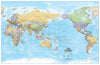 World Political Pacific Centred Wall Map